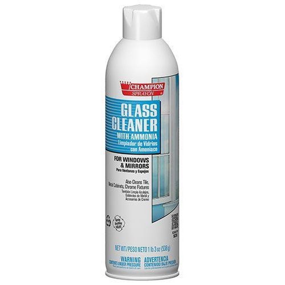 Glass Cleaner with Ammonia, 19 Ounce Aerosol -- 12 per case.