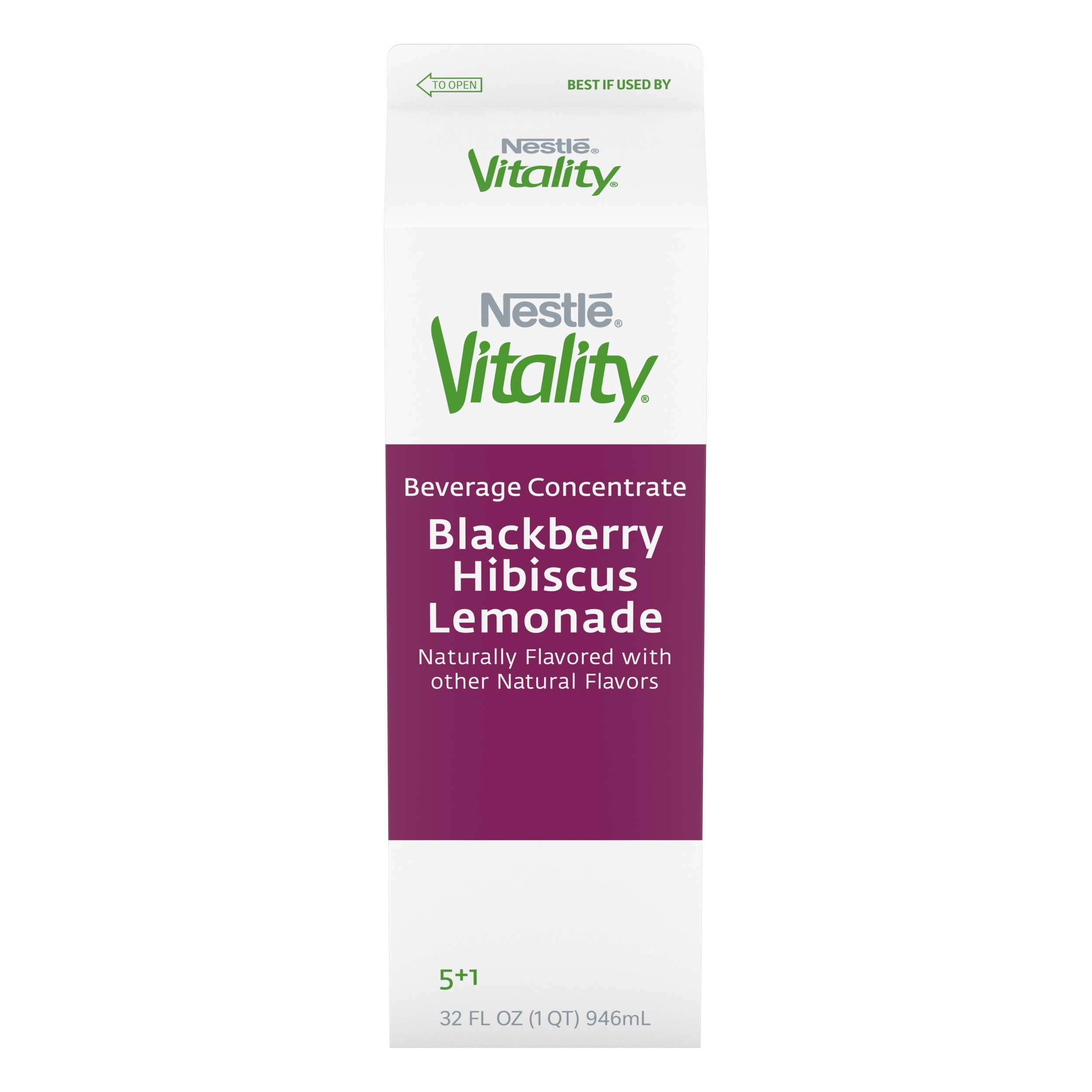 Vitality Blackberry Hibiscus Lemonade Concentrate Syrup, 32 Fluid Ounce -- 12 per case