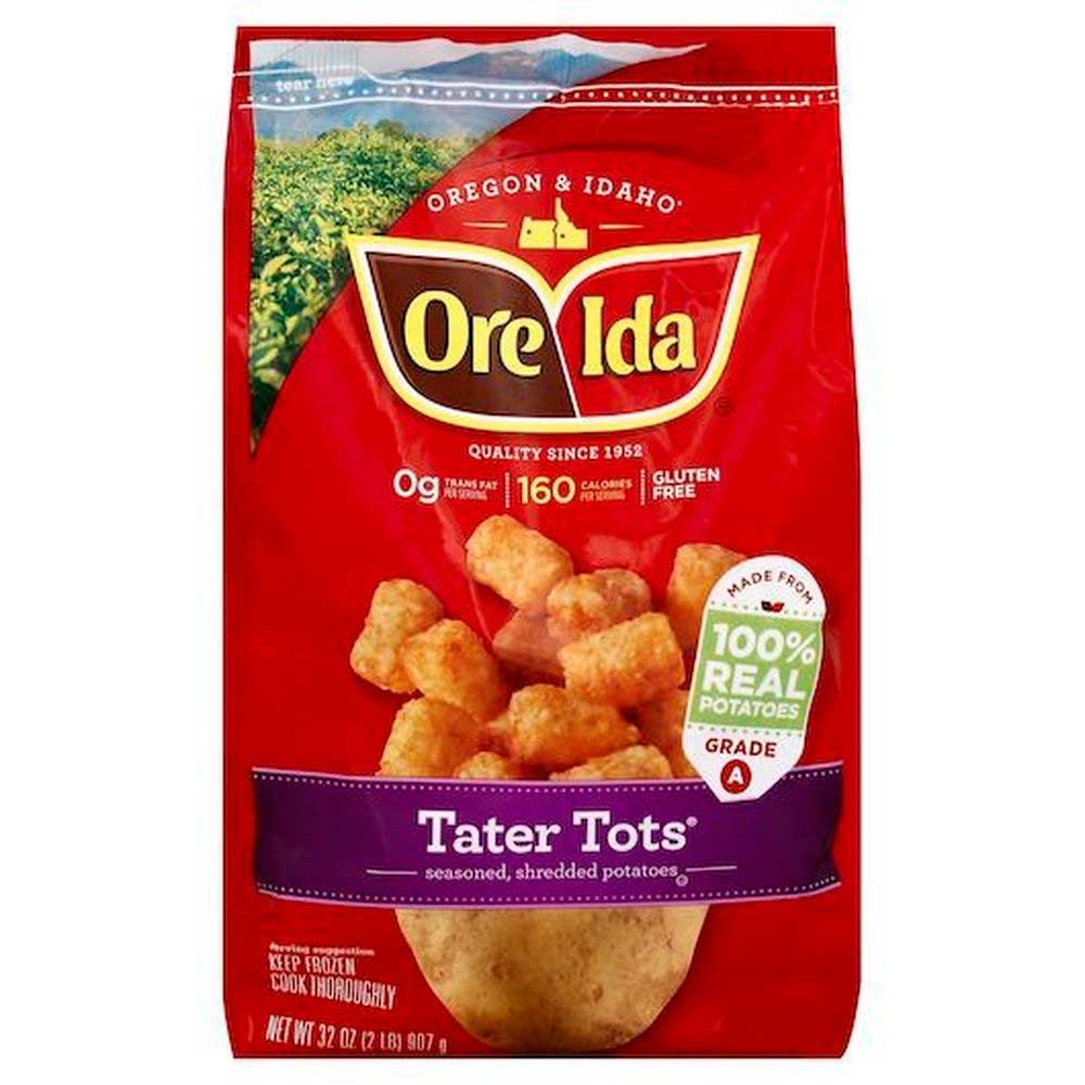Ore Ida Tater Tots Shredded Potatoes, 2 Pound -- 12 per case