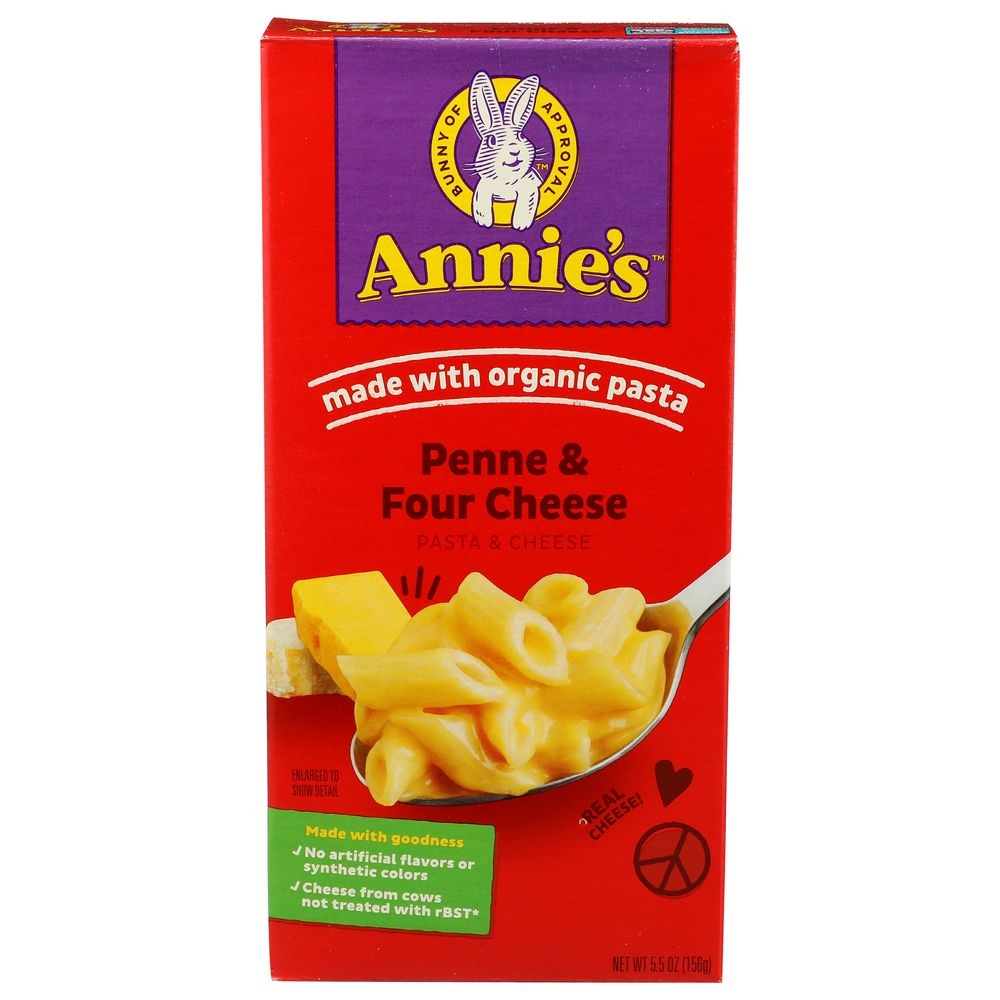 Annies Homegrown Four Cheese Macaroni and Cheese, 5.5 Ounce -- 12 per case.