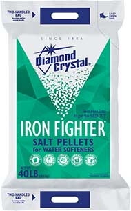 Diamond Crystal Iron Fighter Salt Pellets for Water Softener, 40 Pound Bag