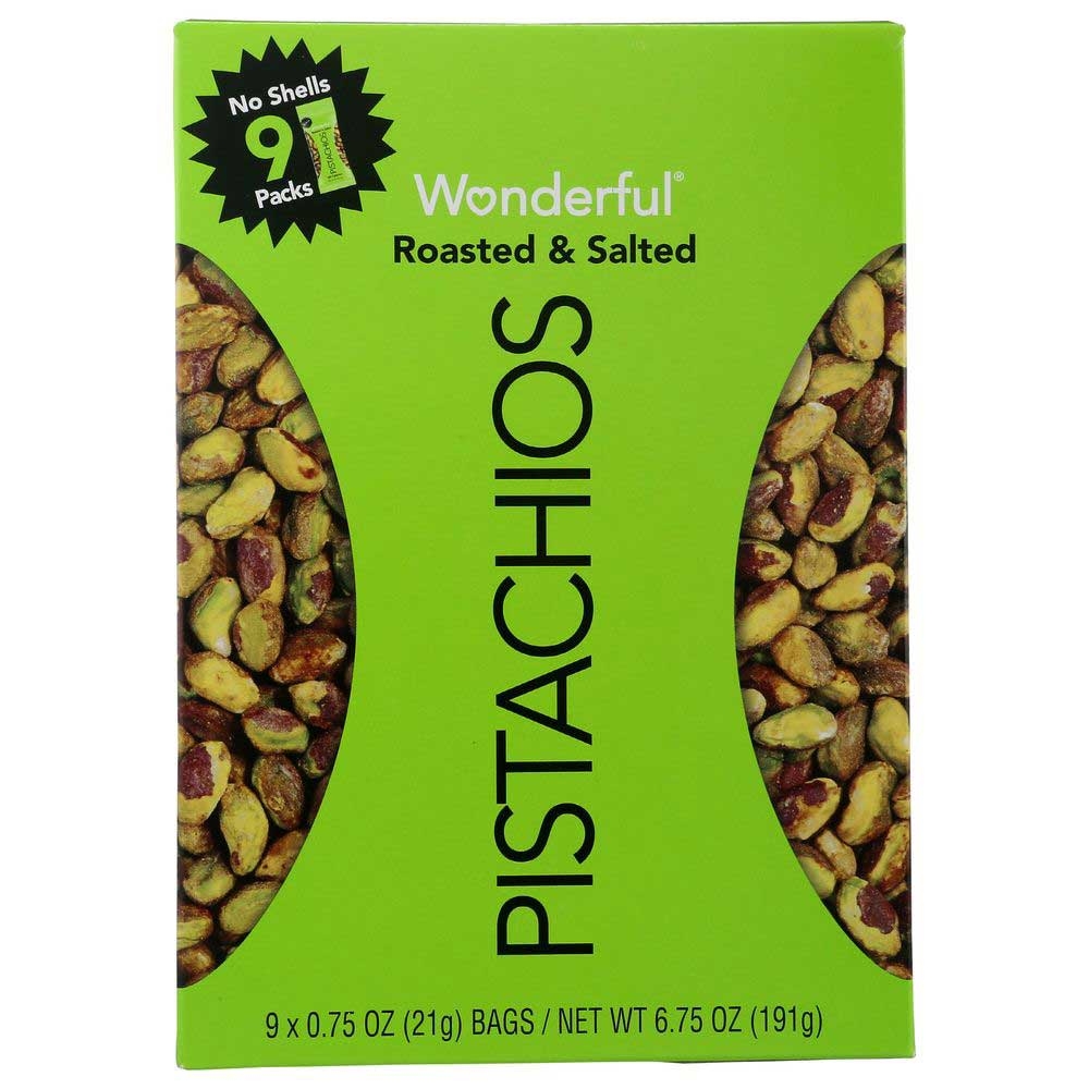 Wonderful Roasted and Salted No Shell Pistachios, 6.75 Ounce -- 4 per case