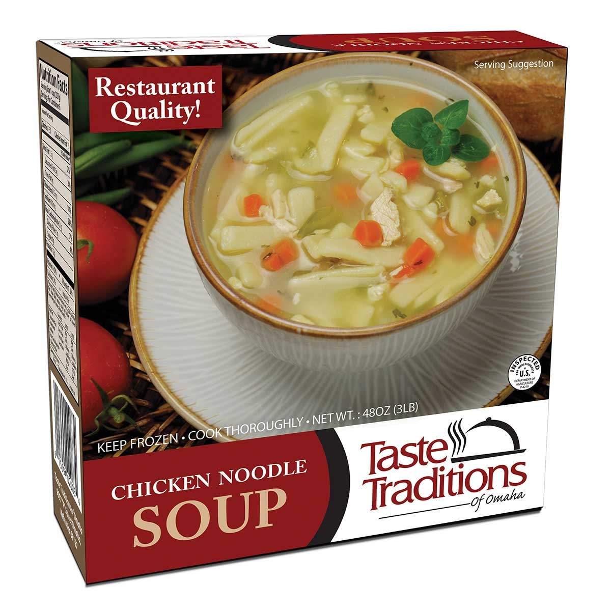 Taste Traditions Chicken Noodle Soup, 3 Pound -- 6 per case.