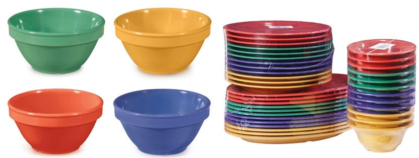 GET Enterprises Diamond Mardi Gras Assorted Colors Bouillon Bowl, 8 Ounce -- 48 per case