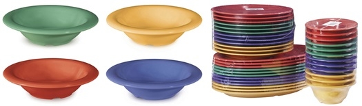 GET Enterprises Diamond Mardi Gras Melamine 4 Colors Bowl, 8 Ounce -- 48 per case