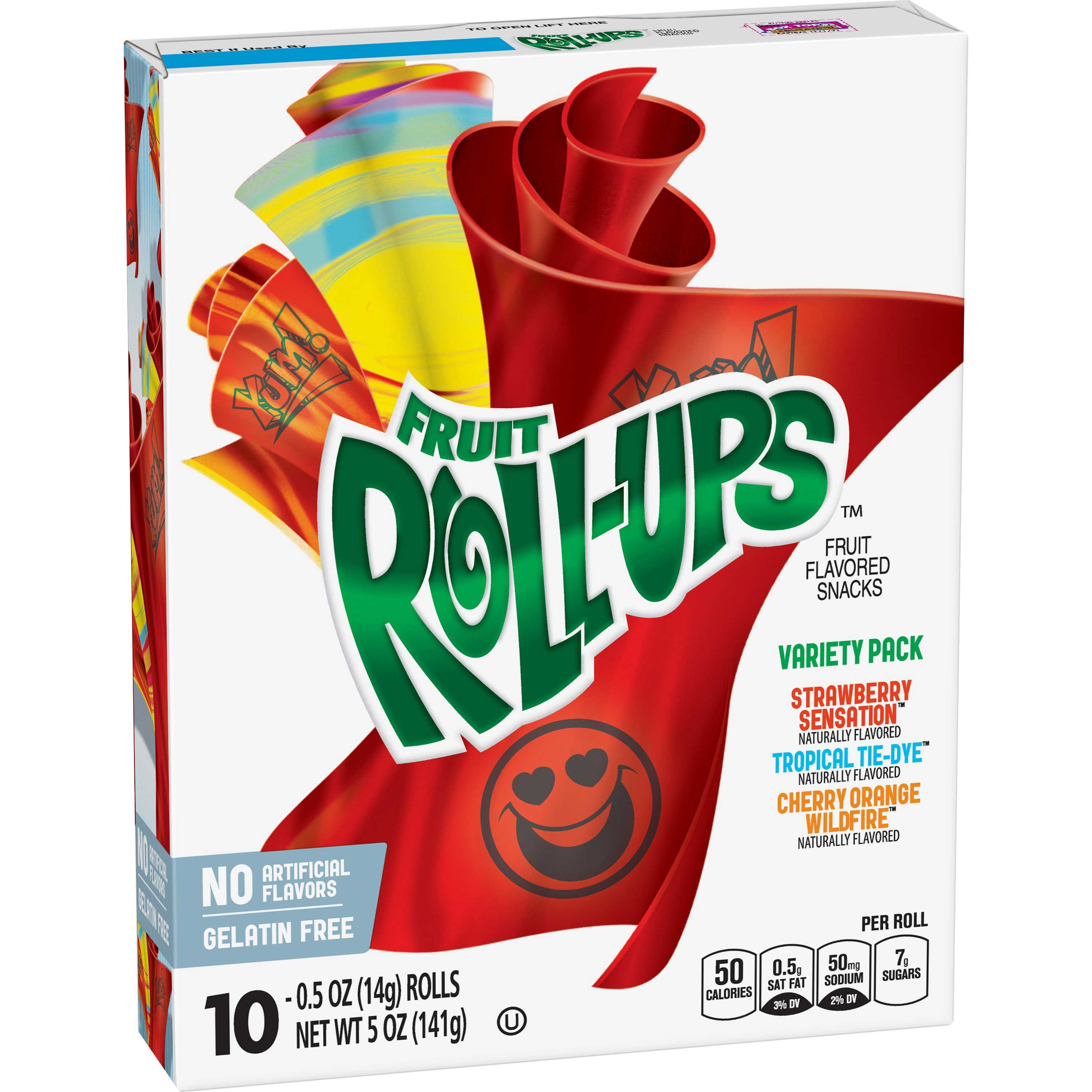 Fruit Roll-Ups Fruit Flavored Snack - Variety Pack, 5 Ounce -- 10 per case.