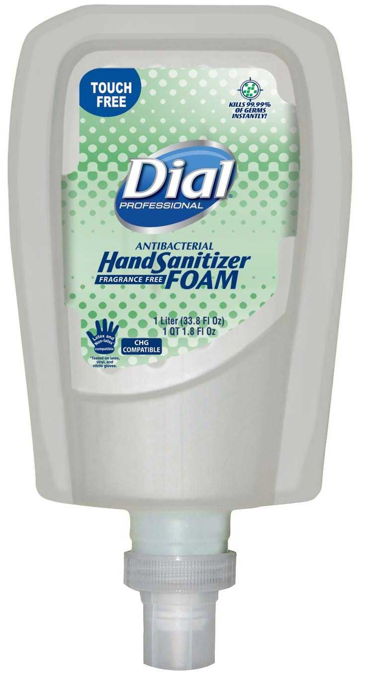 Dial Fit Touch Free Universal Foaming Hand Sanitizer Refill, 33.8 Fluid Ounce -- 3 per case
