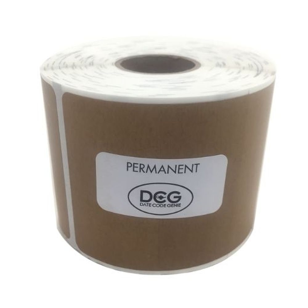 Datecodegenie Kraft Permanent Blank Label, 2 x 4 inch -- 4 rolls per case