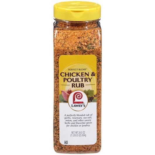 Lawrys Perfect Blend Chicken and Poultry Rub Seasoning, 24.5 Ounce -- 6 per case.