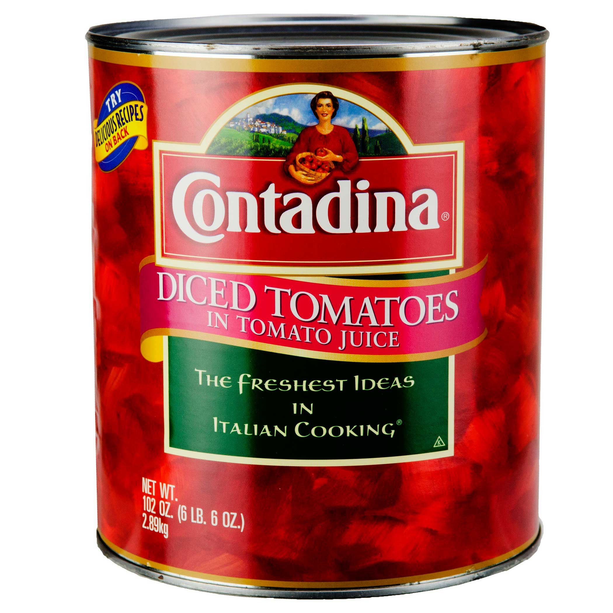 Contadina Diced Tomatoes in Juice - no. 10 can, 6 cans per case