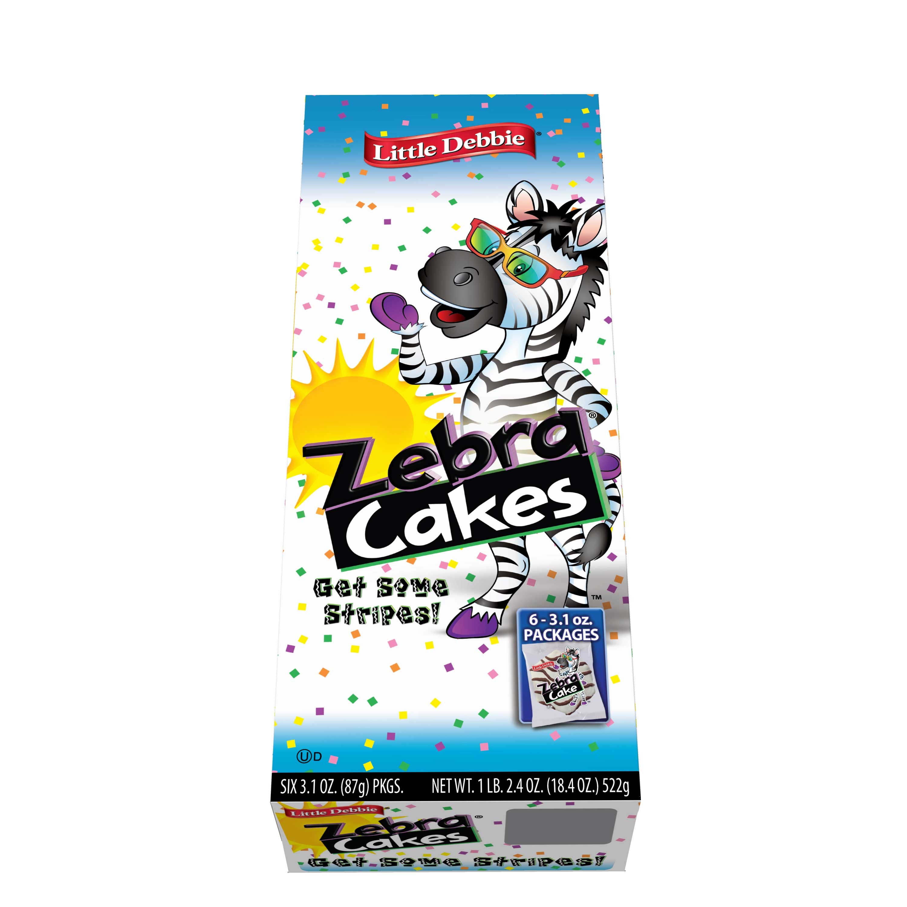 Little Debbie Vending Zebra Cakes FOA, 3.1 ounce  -- 54 per case.