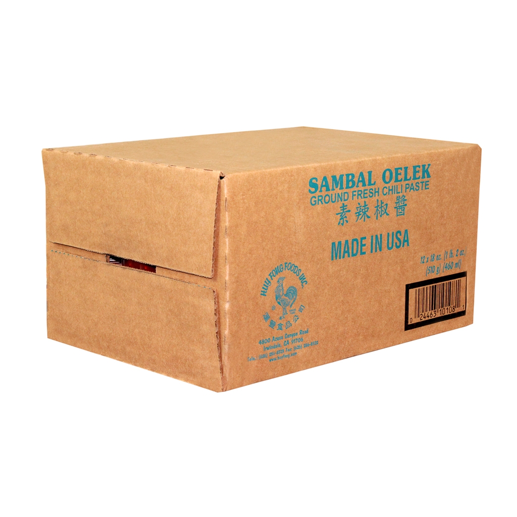 Huy Fong Sambal Oelex Chili Paste, 18 Ounce -- 12 per case.