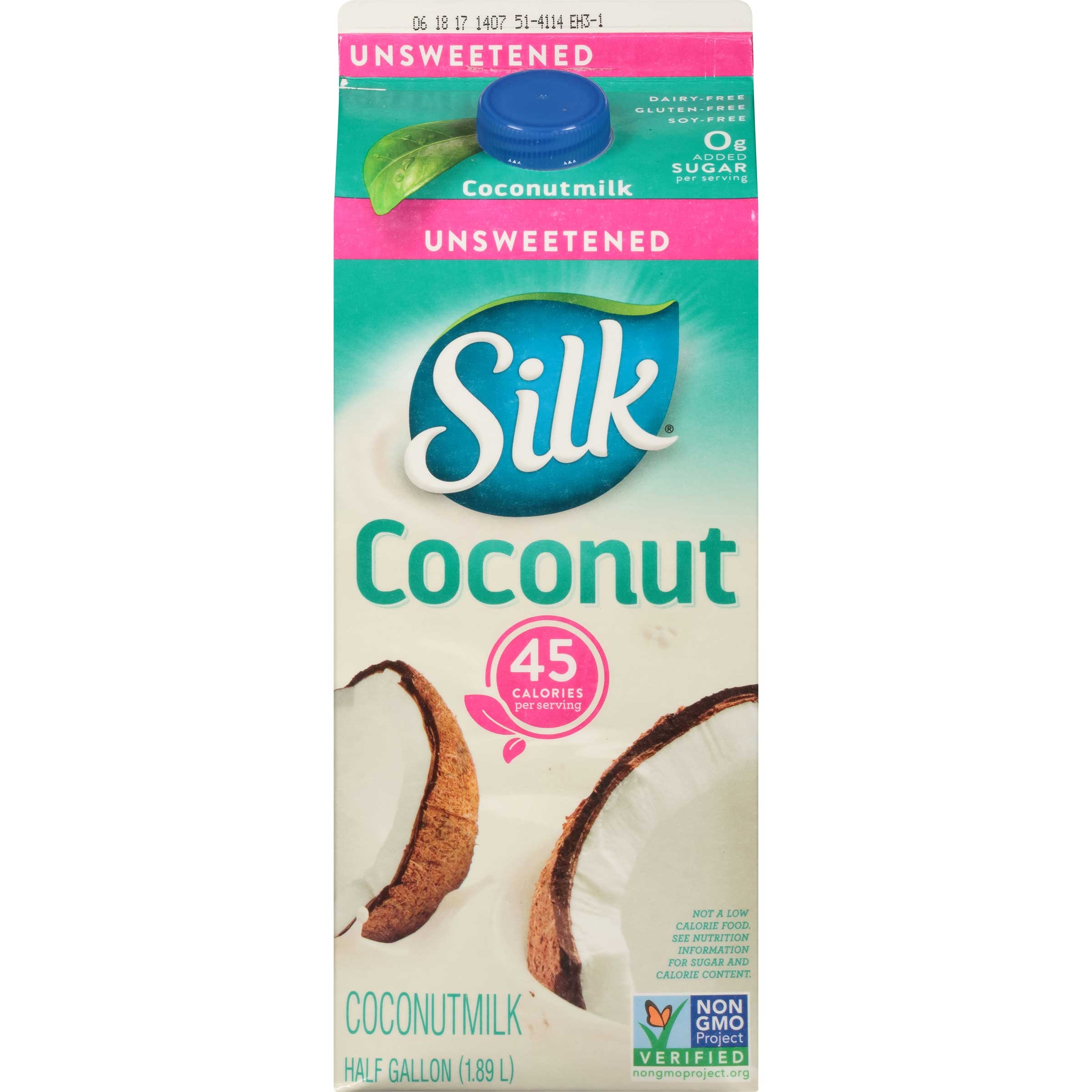 Silk Unsweetened Pure Coconut Milk, 64 Fluid Ounce -- 6 per case