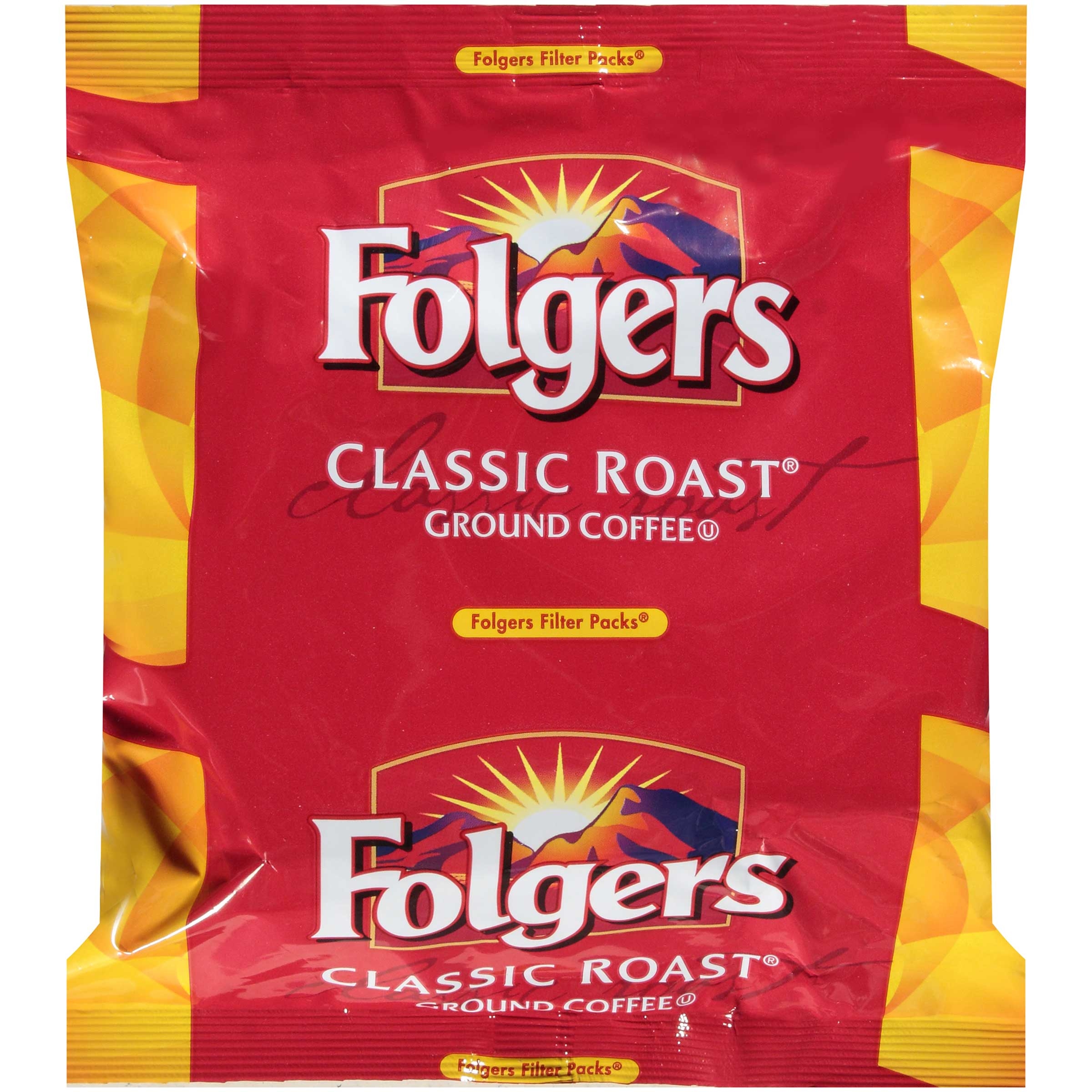 Folgers Classic Roast Ground Coffee - 1.5 oz. filter pack, 160 filter packs per case