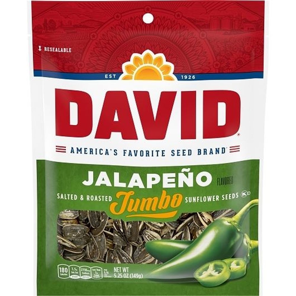 Conagra David Jalapeno Sunflower Seed, 5.25 Ounce -- 12 per case