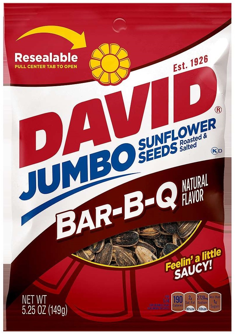 Conagra David Barbecue Sunflower Seed, 5.25 Ounce -- 12 per case