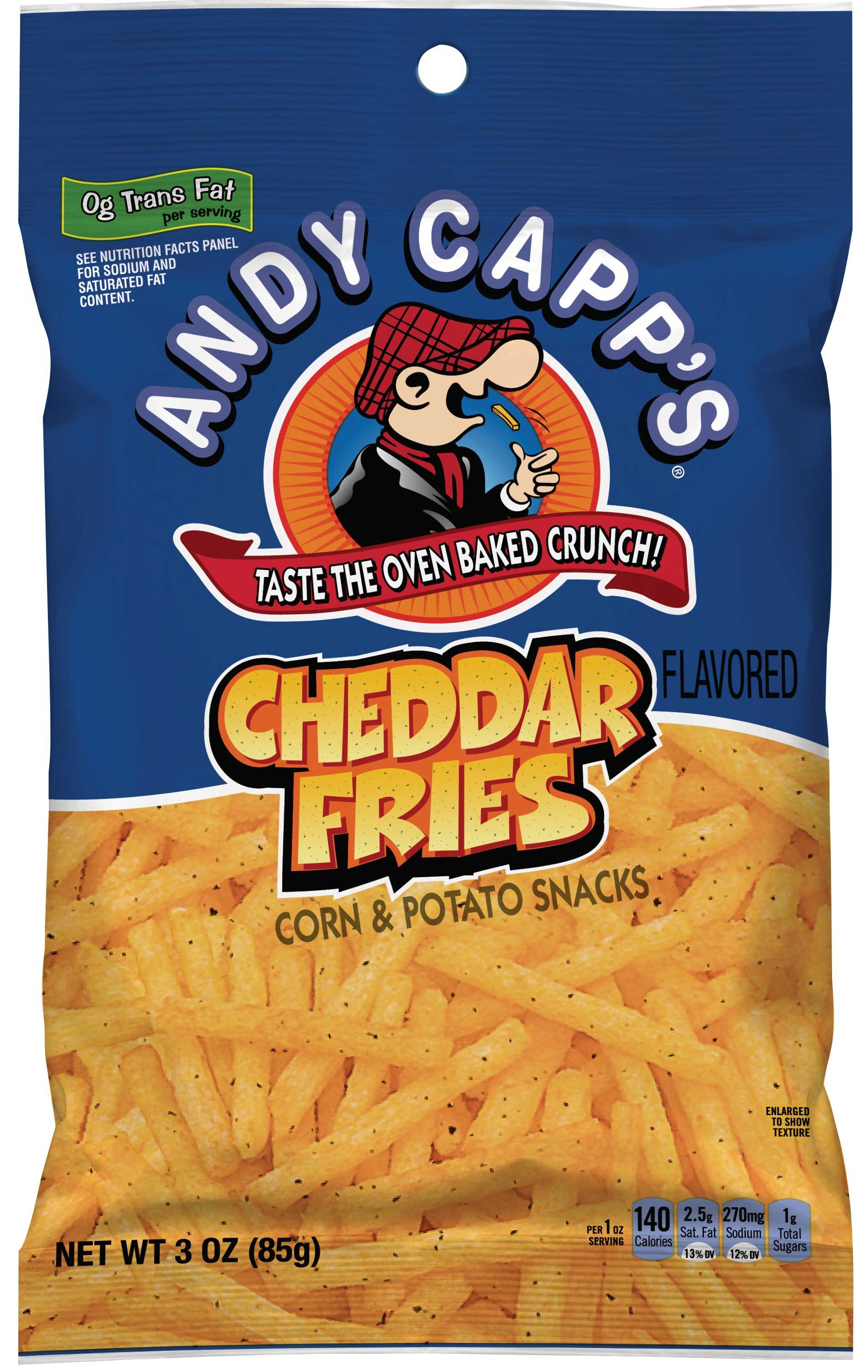 Andy Capps Cheddar Fries, 3 Ounce Bag -- 35 per case