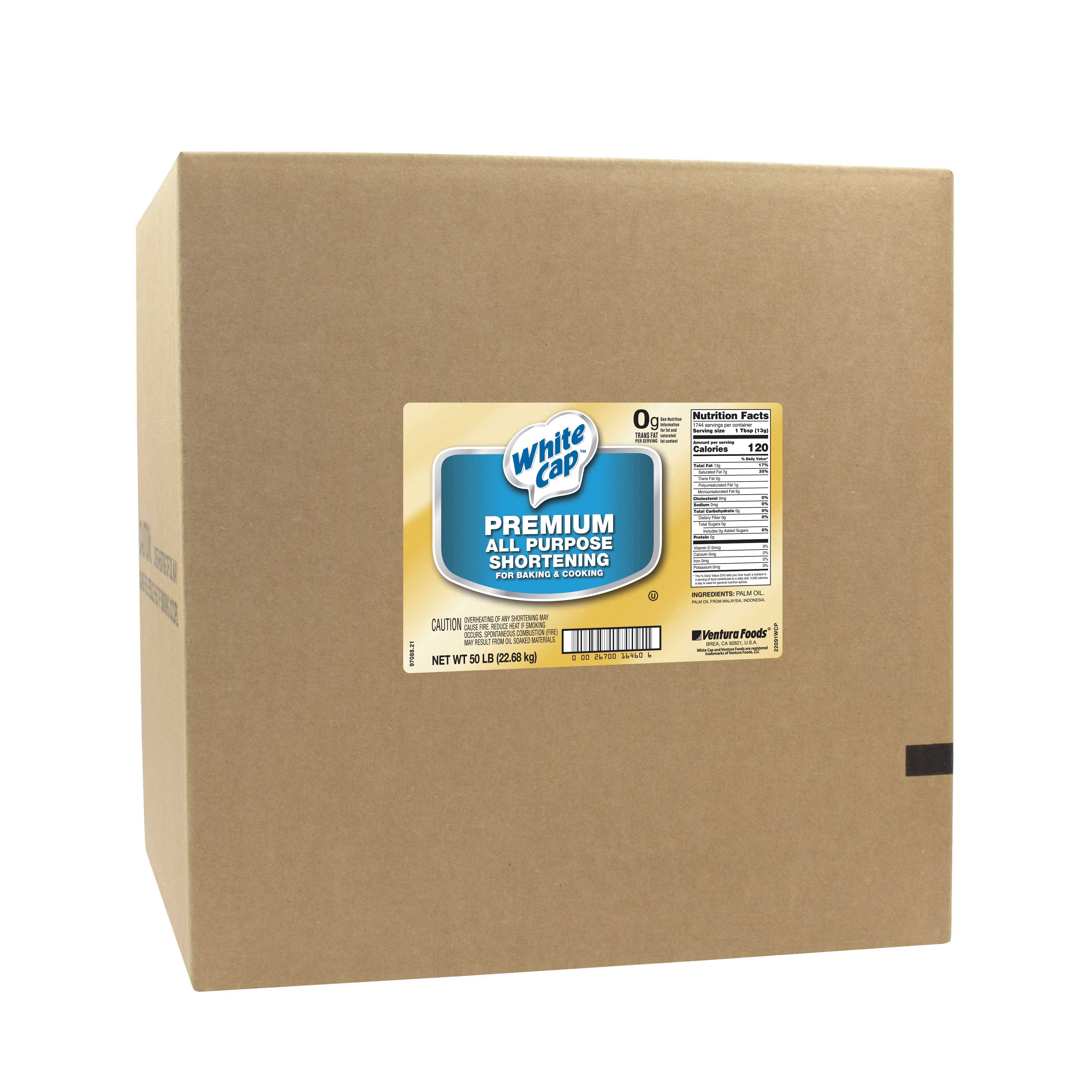 White Cap Premium All Purpose Shortening, 50 Pound.