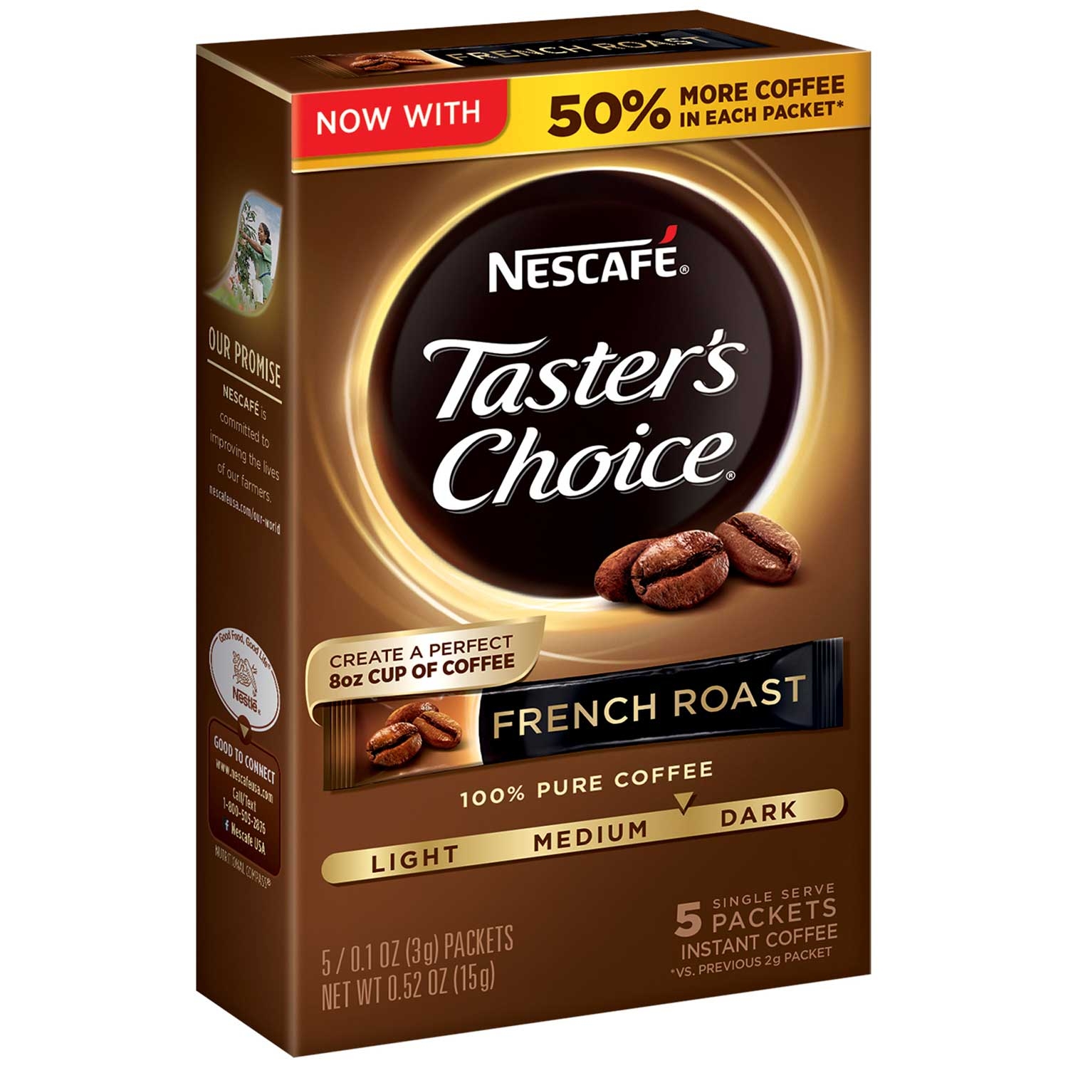 Nescafe Tasters Choice French Roast Instant Coffee, 0.529 Ounce -- 12 per case.