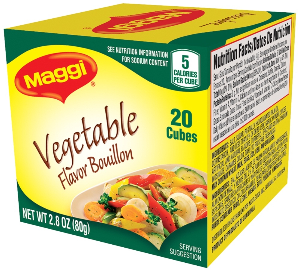 Maggi Dehydrated Vegetable Flavor Bouillon Cubes, 2.82 Ounce -- 24 per case