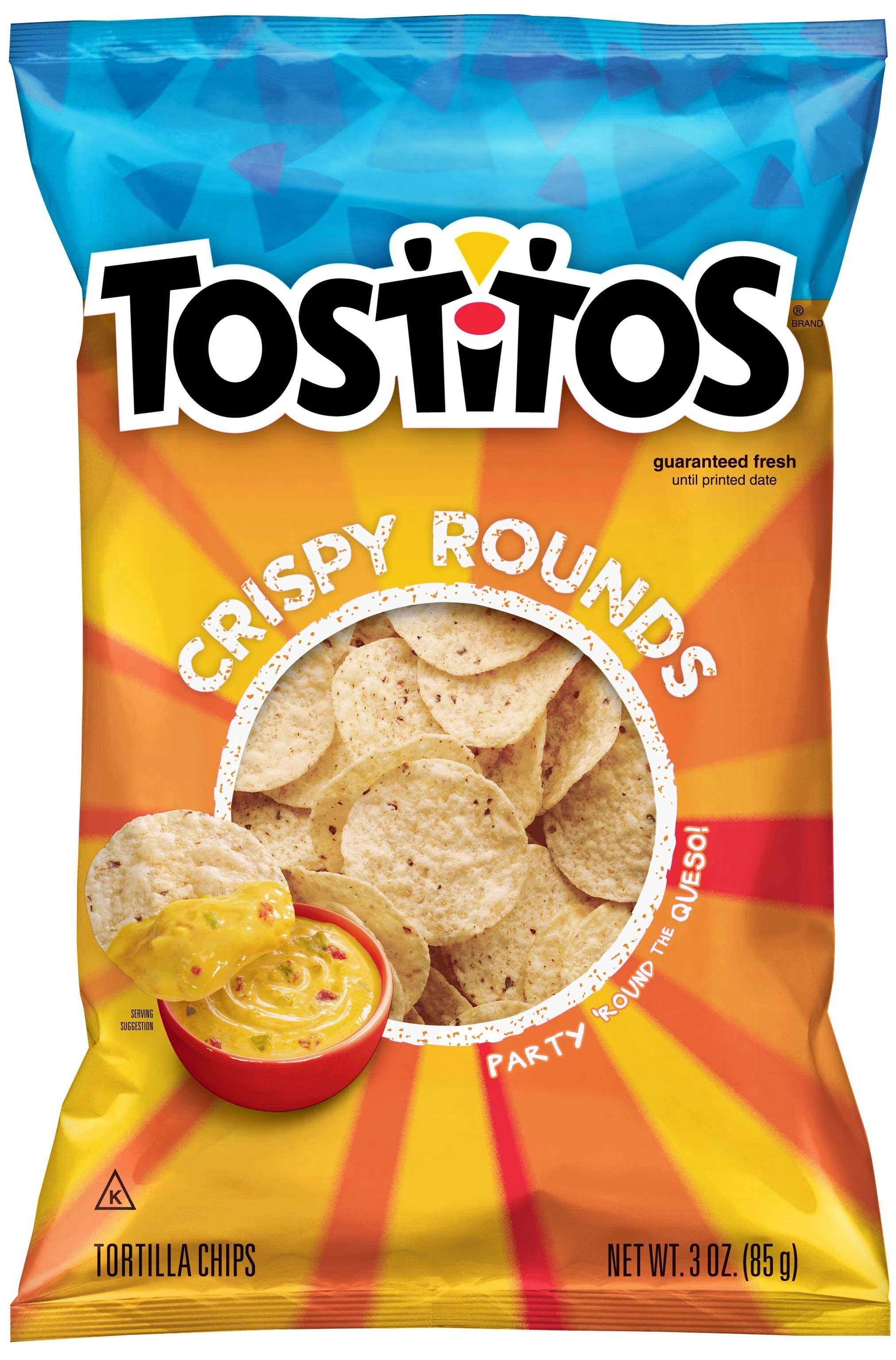 Tostitos Crispy Rounds Tortilla Chips, 3 Ounce Bag -- 28 per case