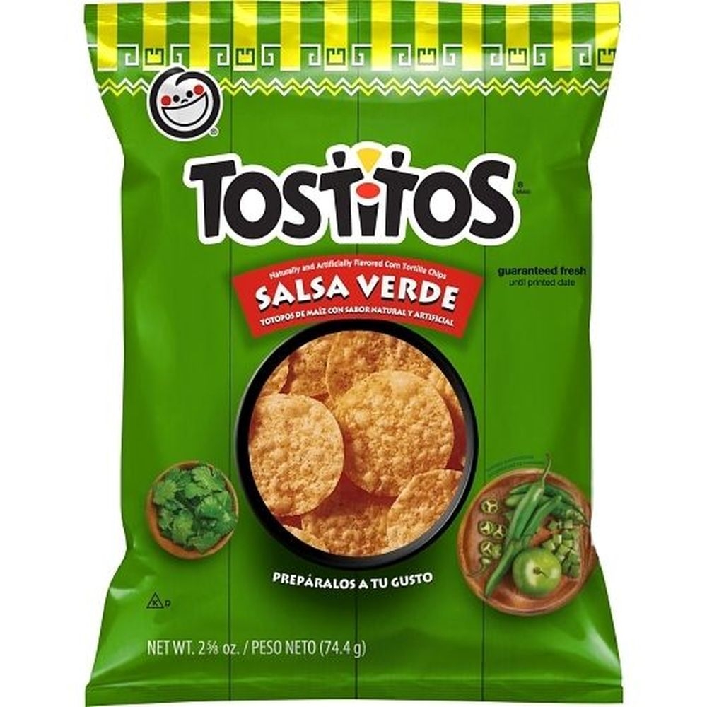 Tostitos Salsa Verde Rounds Tortilla Chips, 2.63 Ounce -- 28 per case