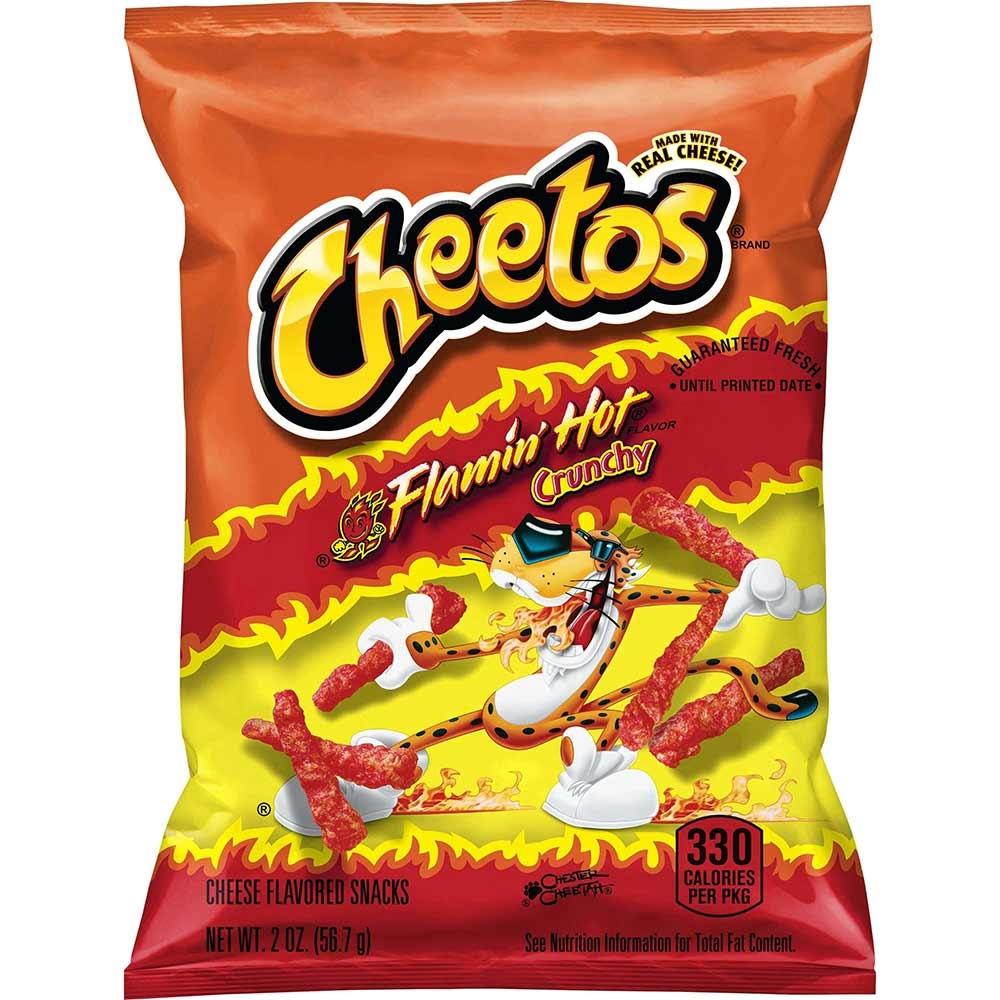 Cheetos Crunchy Flamin Hot Cheese Flavored Snacks, 2 Ounce - 64 per case