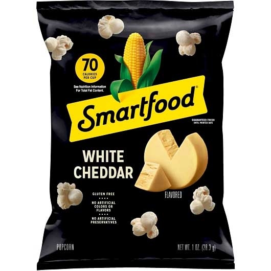 Smartfood White Cheddar Cheese Flavored Popcorn, 1 Ounce -- 64 per case.