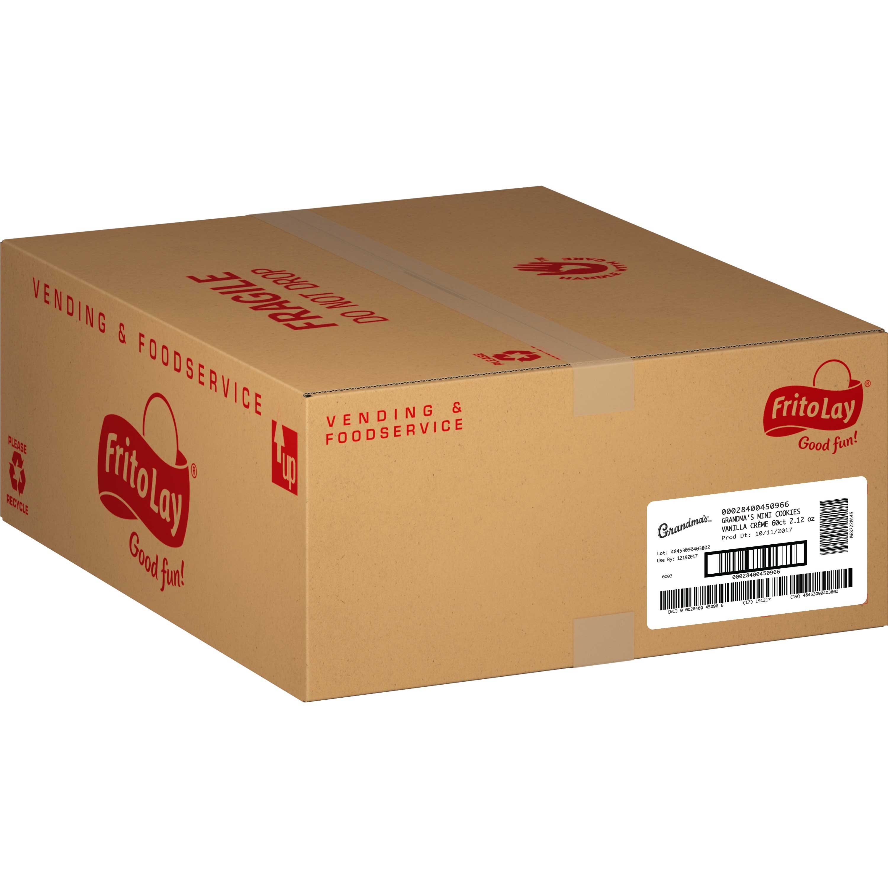 Grandmas Mini Vanilla Creme Sandwich Cookie, 2.12 Ounce -- 60 per case.