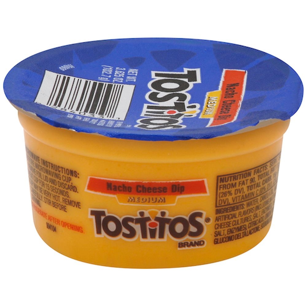 Tostitos Medium Nacho Cheese Dip, 3.63 Ounce Cup -- 30 per case