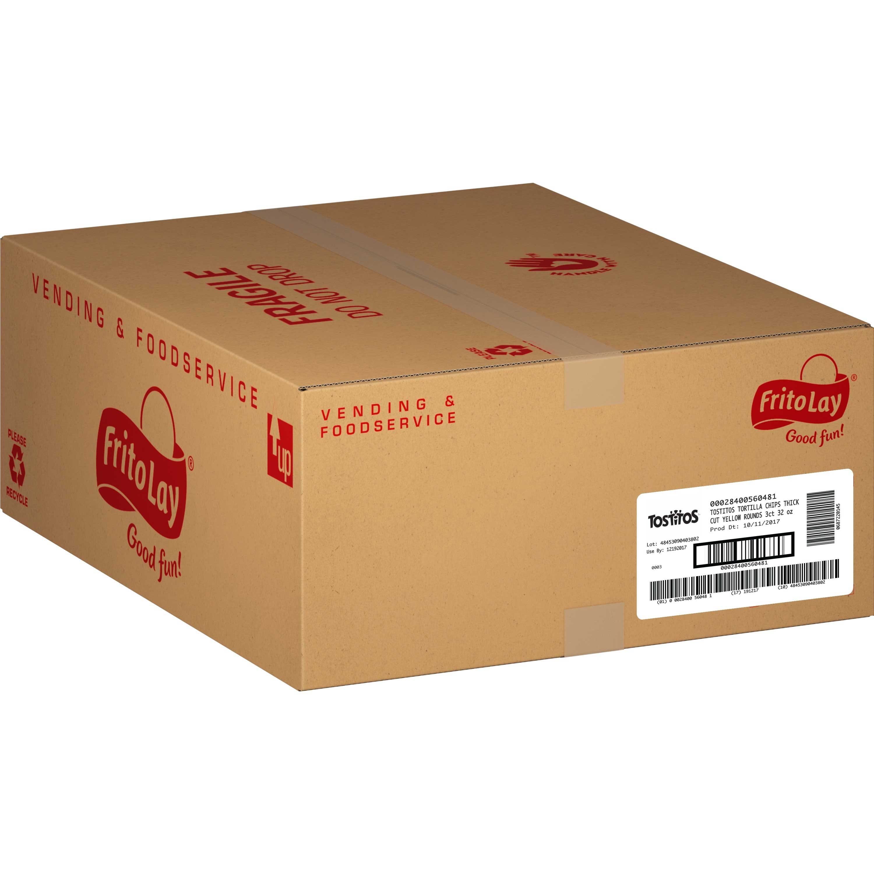 Tostitos Thick Hearty Cut Chips, 32 Ounce -- 3 per case.