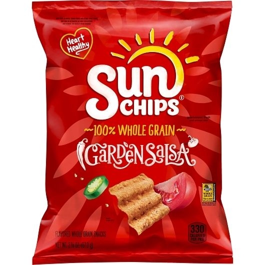 Sun Chips Garden Salsa Whole Grain Chips, 2.375 Ounce -- 24 per case