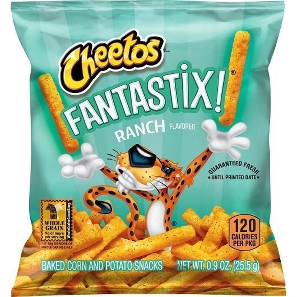 Cheetos Fantastix Ranch Flavored Corn and Potato Snacks, 0.9 Ounce -- 104 per case