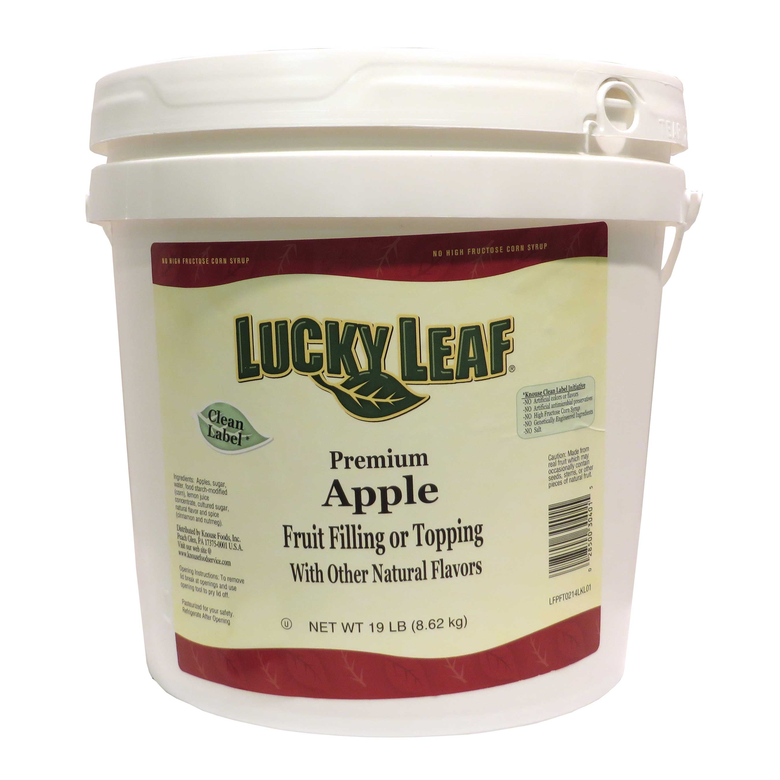 Lucky Leaf Apple Pie Filling, 19 Pound Pail.