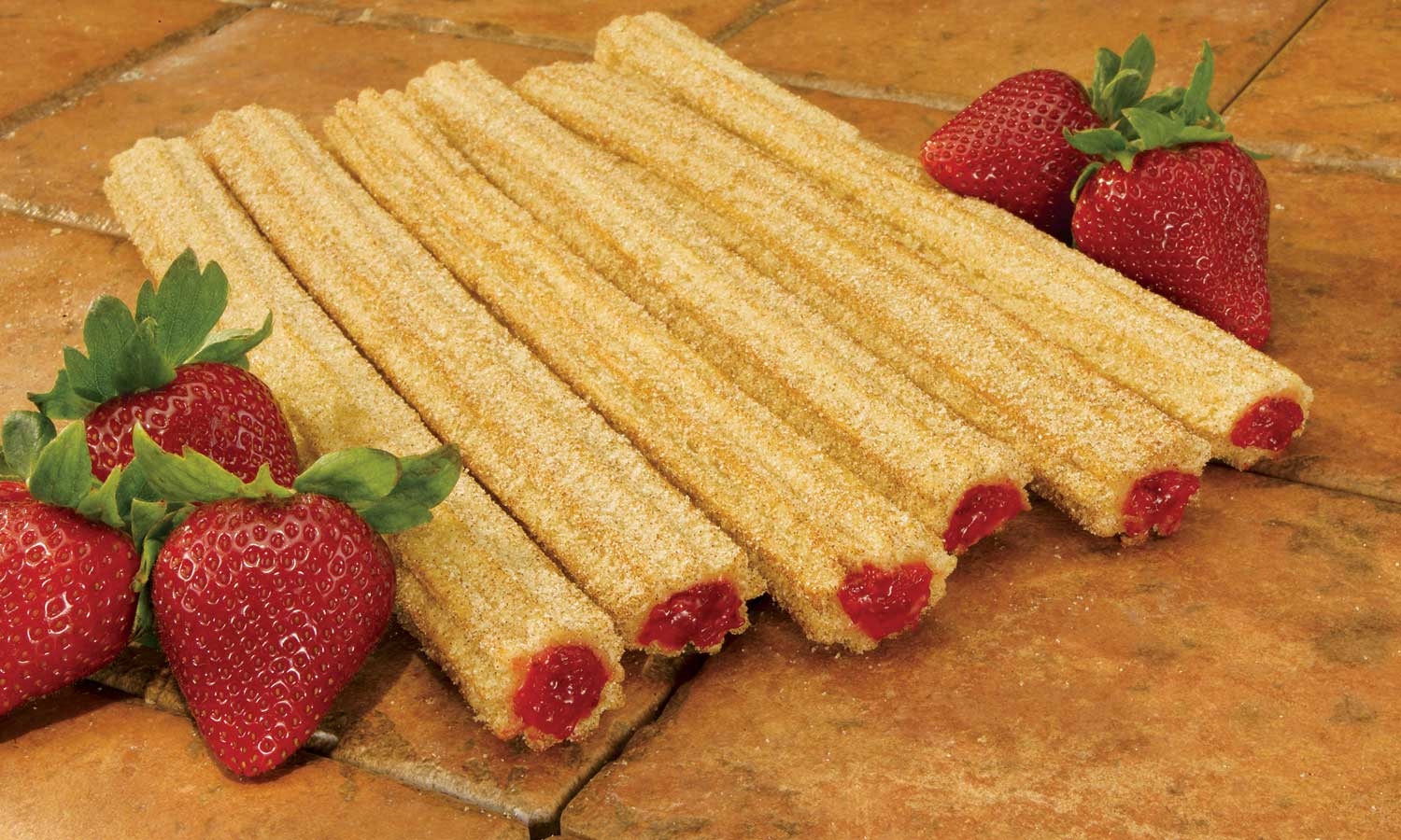Hola Churros Strawberry Filled Churro, 10 inch -- 100 per case