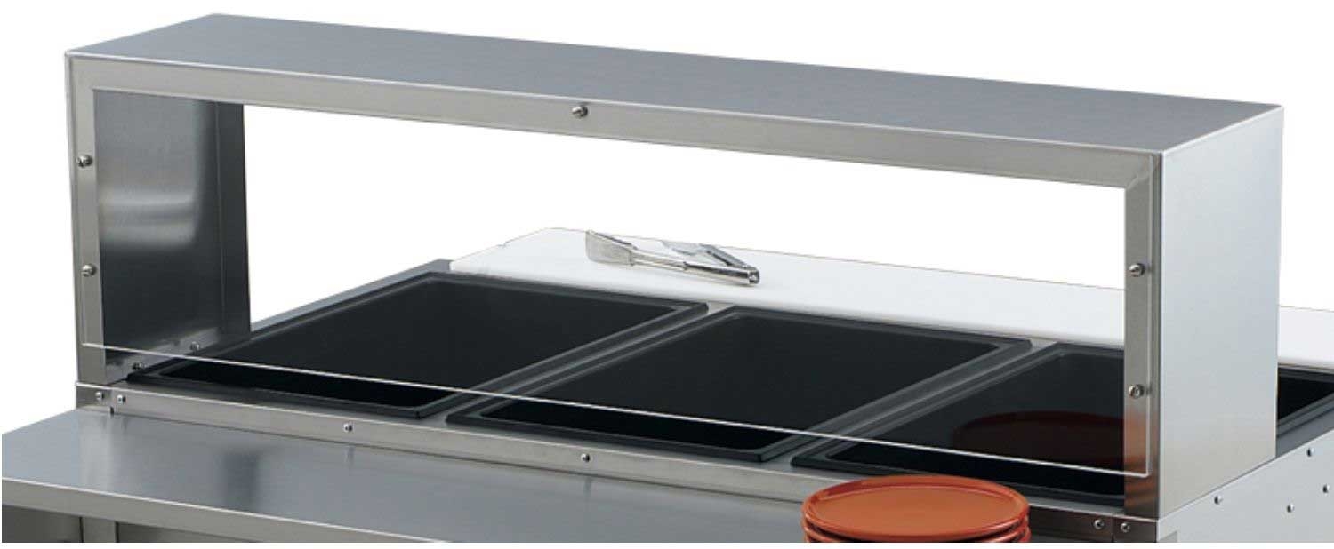 ServeWell Single Deck Cafeteria Guard with Acrylic Panel