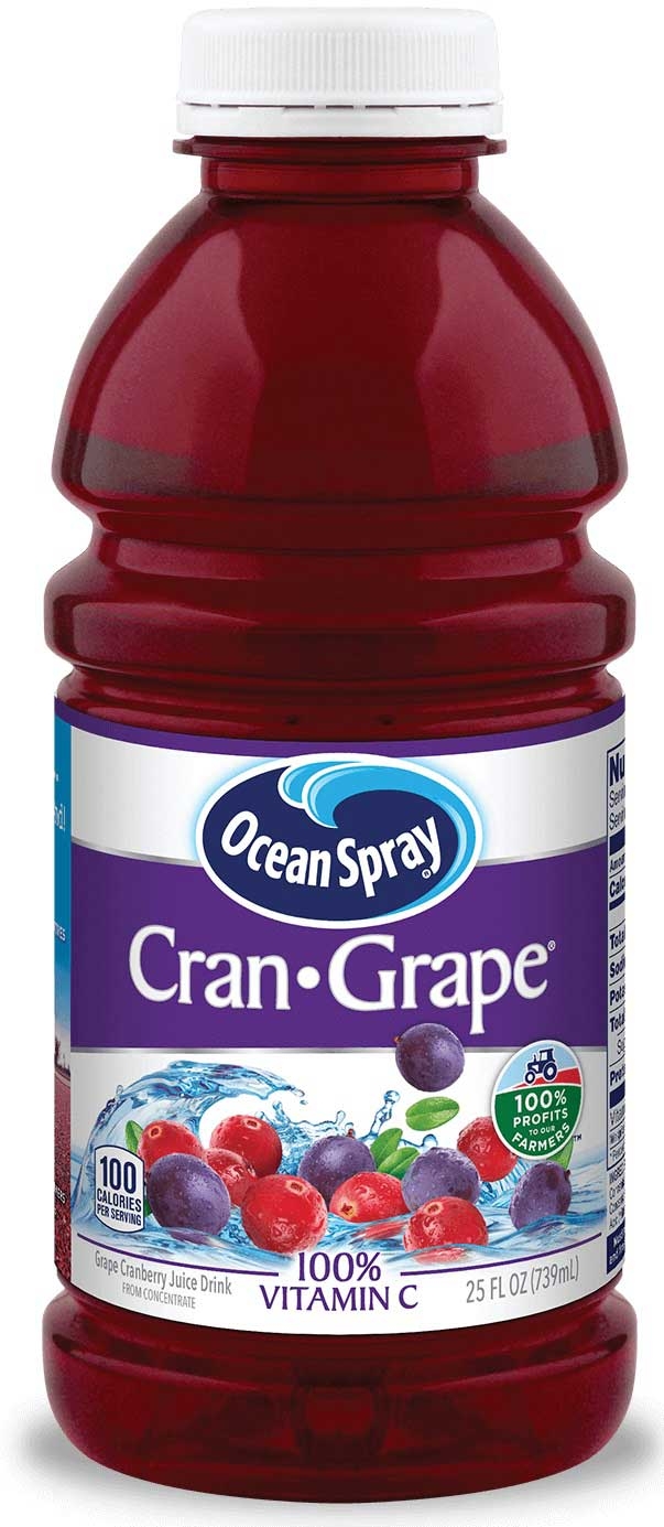 Ocean Spray Cran Grape Juice Drink, 25 Fluid Ounce -- 12 per case