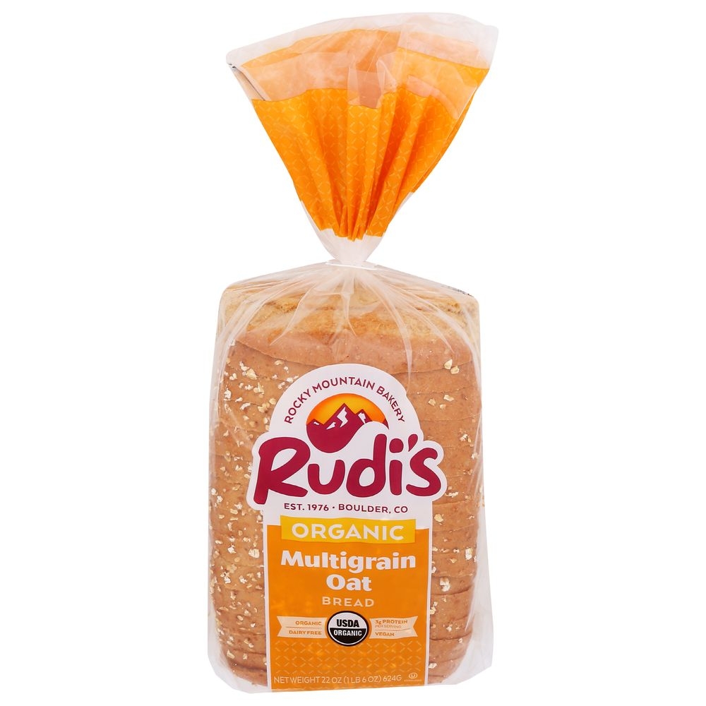 Rudis Organic Multigrain Oat Sandwich Bread, 22 Ounce -- 8 per case.