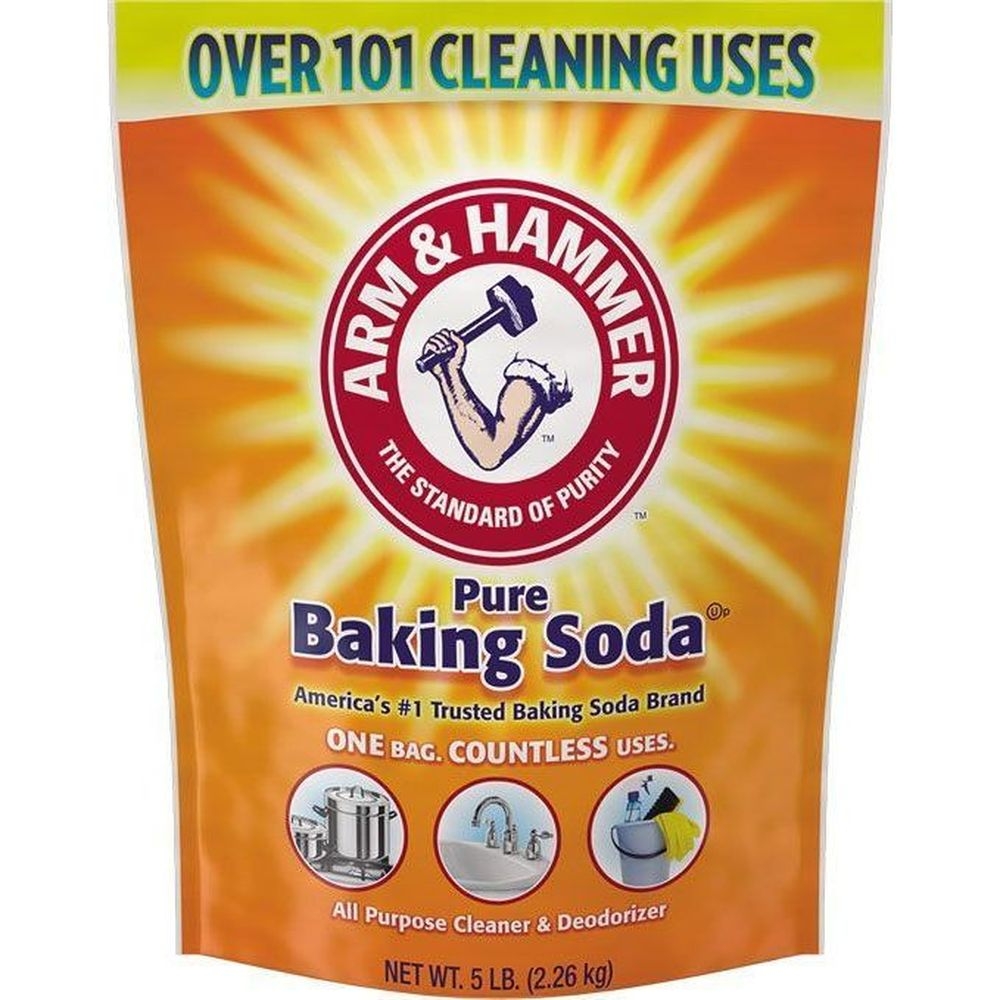 Arm and Hammer Baking Soda, 5 Pound Resealable Pouch -- 4 per case
