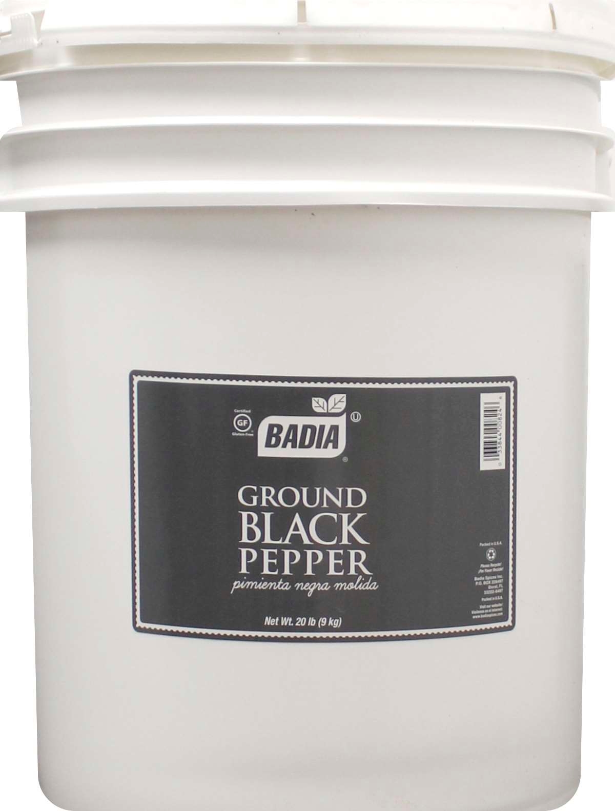Badia Ground Black Pepper, 20 Pound Pail
