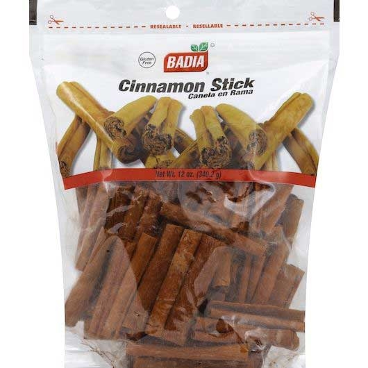 Badia Cinnamon Stick Bag with Zipper, 12 Ounce -- 6 per case