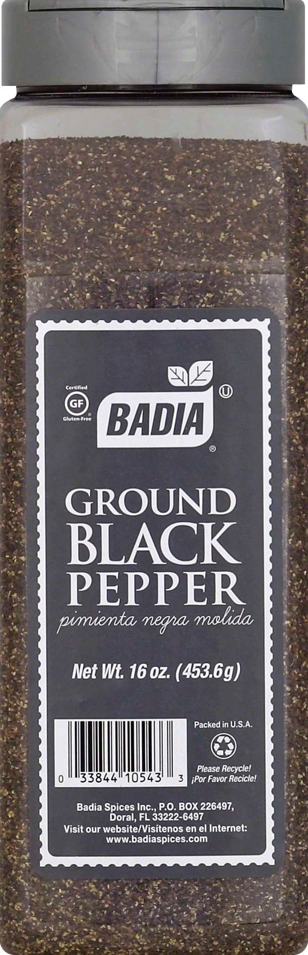 Badia Ground Black Pepper, 16 Ounce Bottle -- 6 per case