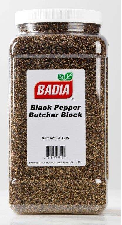Badia Ground Butcher Block Black Pepper, 4 Pound Bottle -- 4 per case
