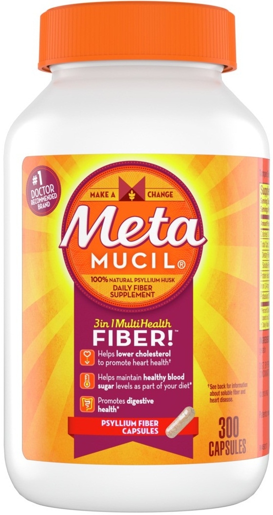 Metamucil Unflavored Fiber Capsule, 300 count per pack -- 6 per case.