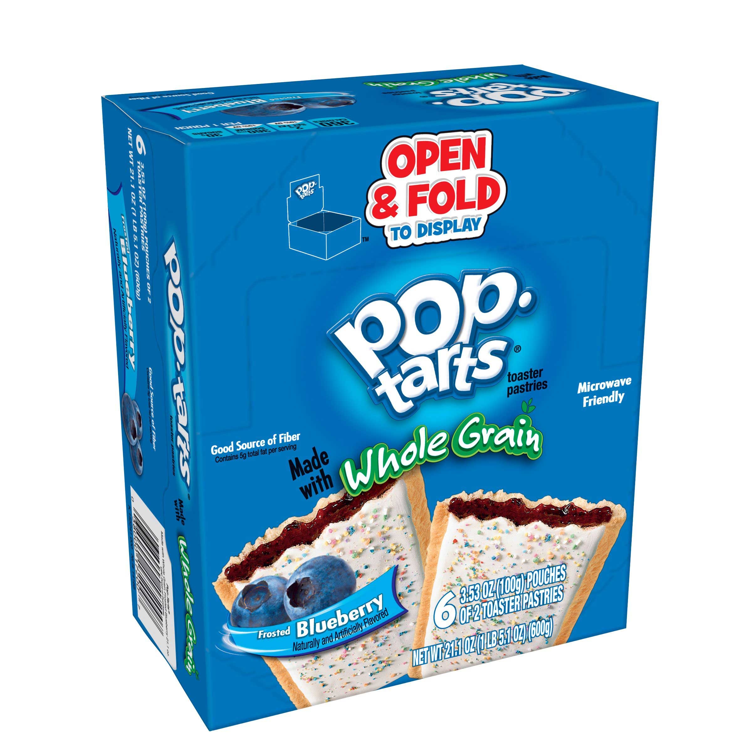 Kelloggs Pop Tarts Whole Grain Frosted Blueberry , 3.53 Ounce -- 72 per case