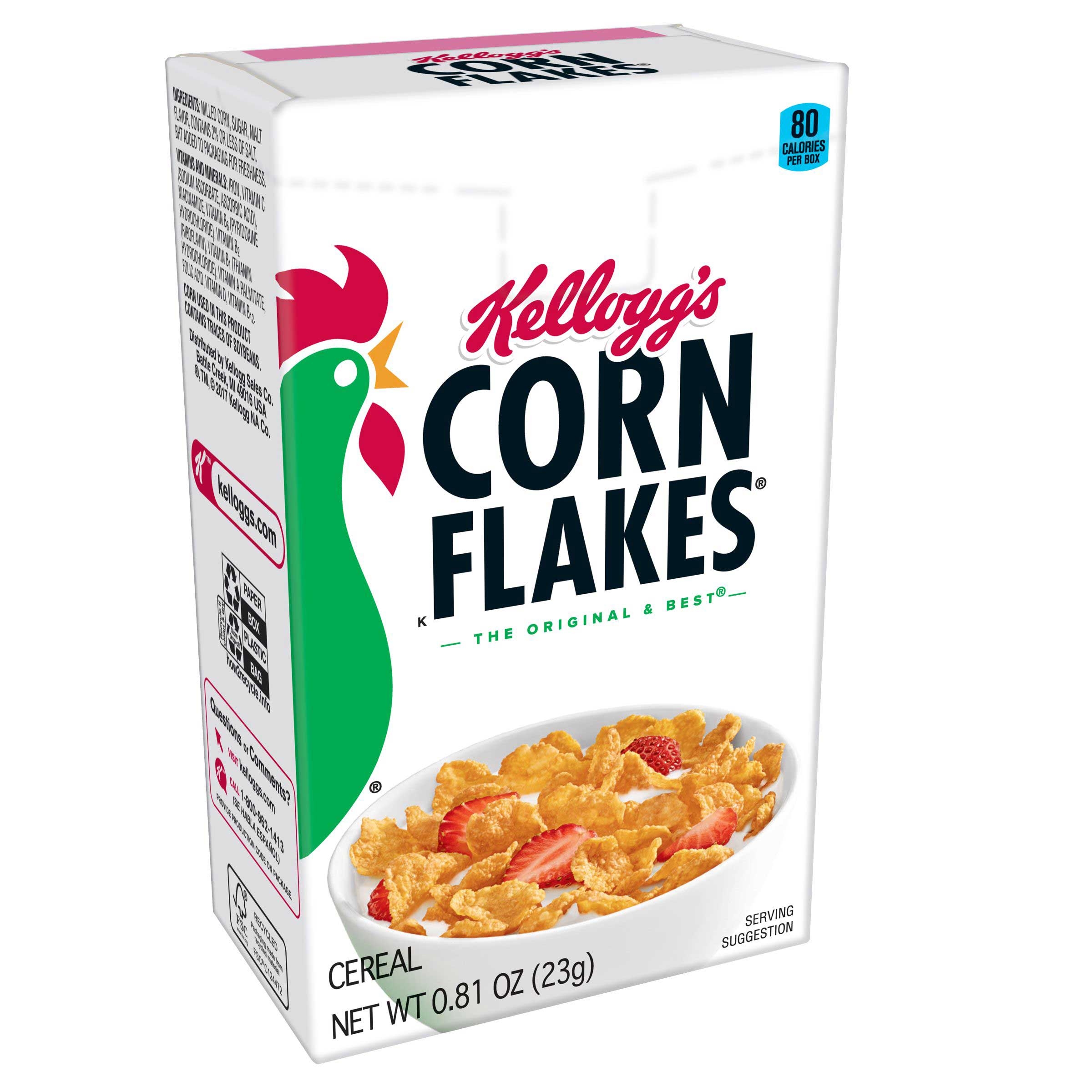 Kelloggs Corn Flakes Cereal, 0.81 Ounce -- 70 per case.