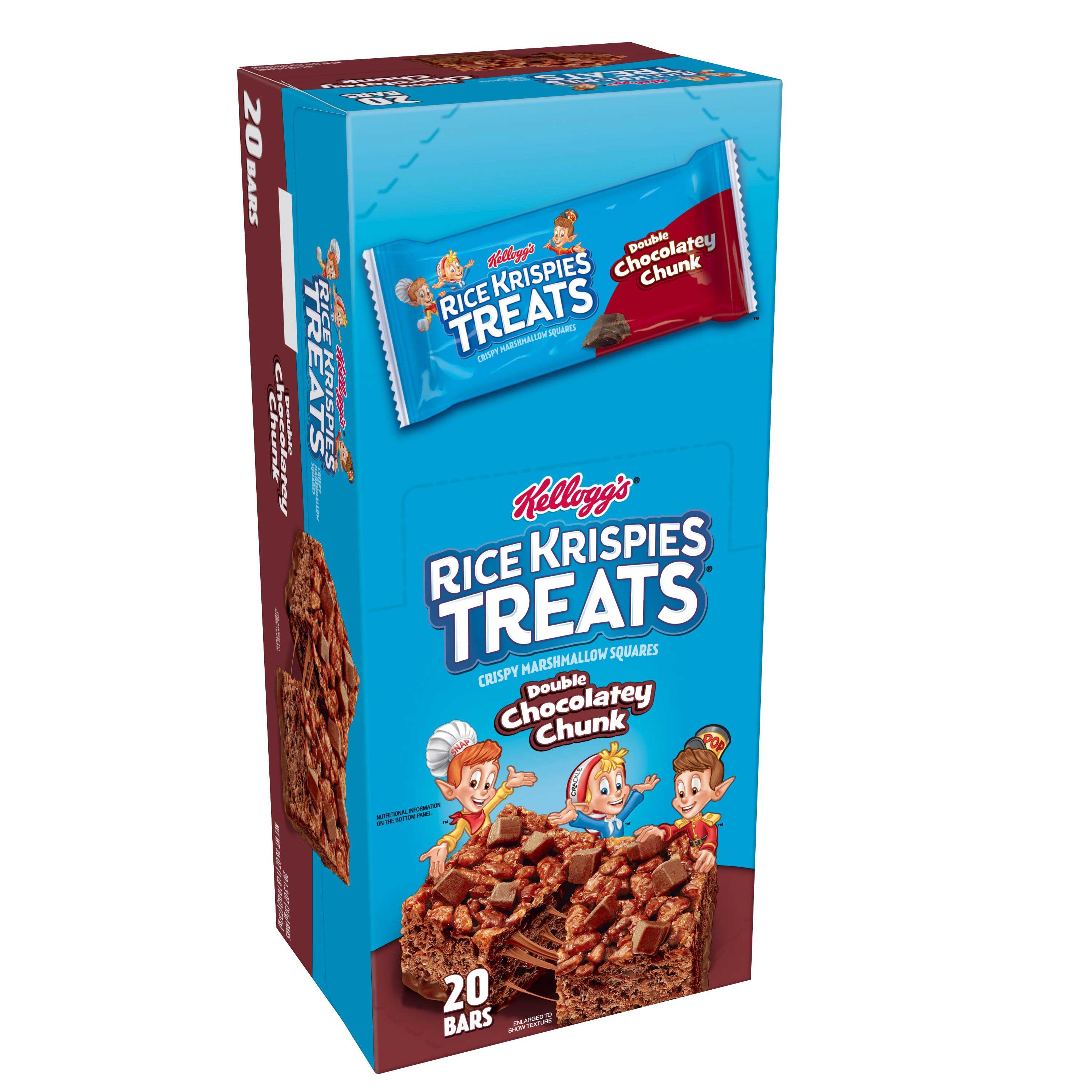 Rice Krispies Double Chocolate Chunk Treats - 1.3 oz. bar, 80 per case