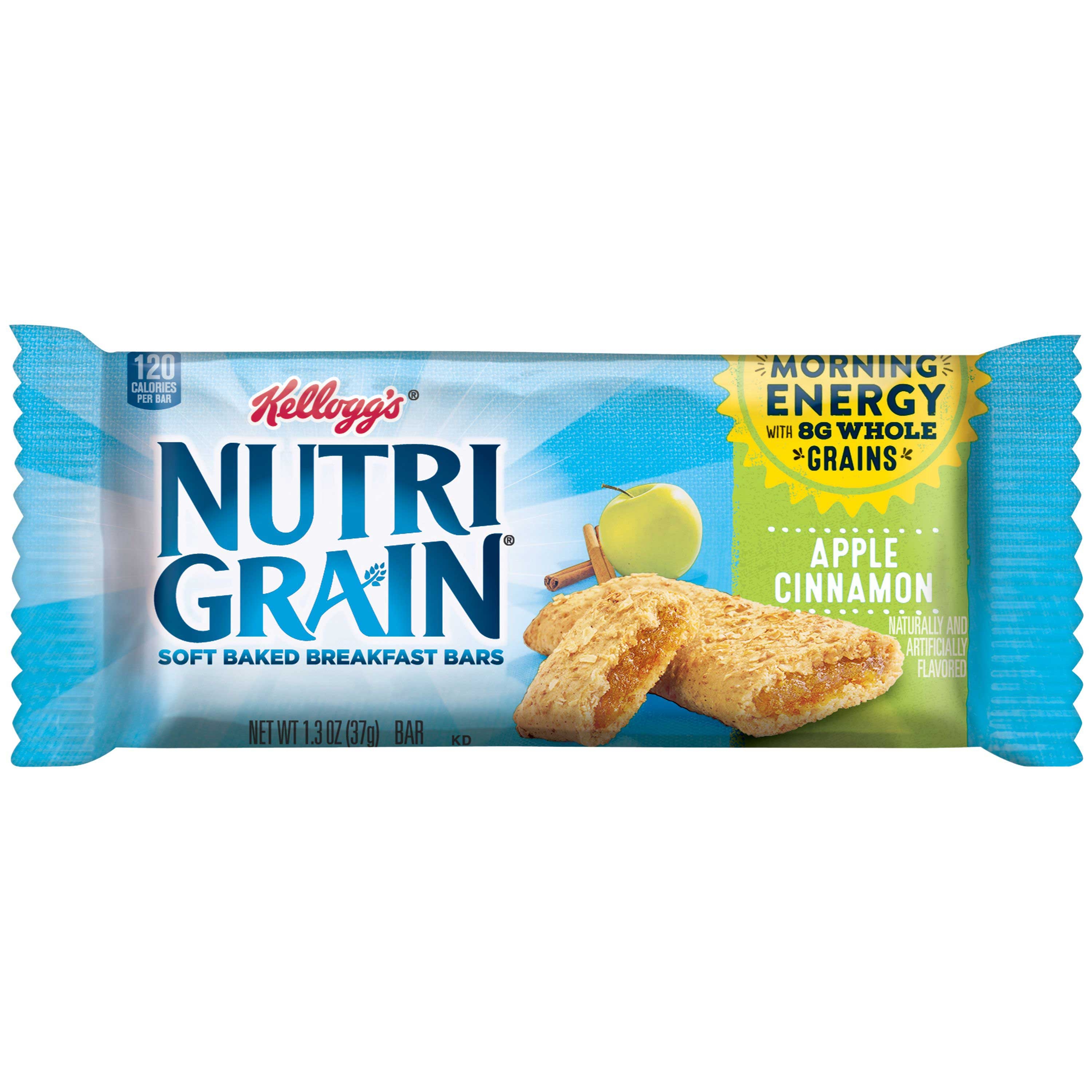 Kelloggs Nutri-Grain Soft Baked Apple Cinnamon Bar, 1.3 Ounce -- 48 per case