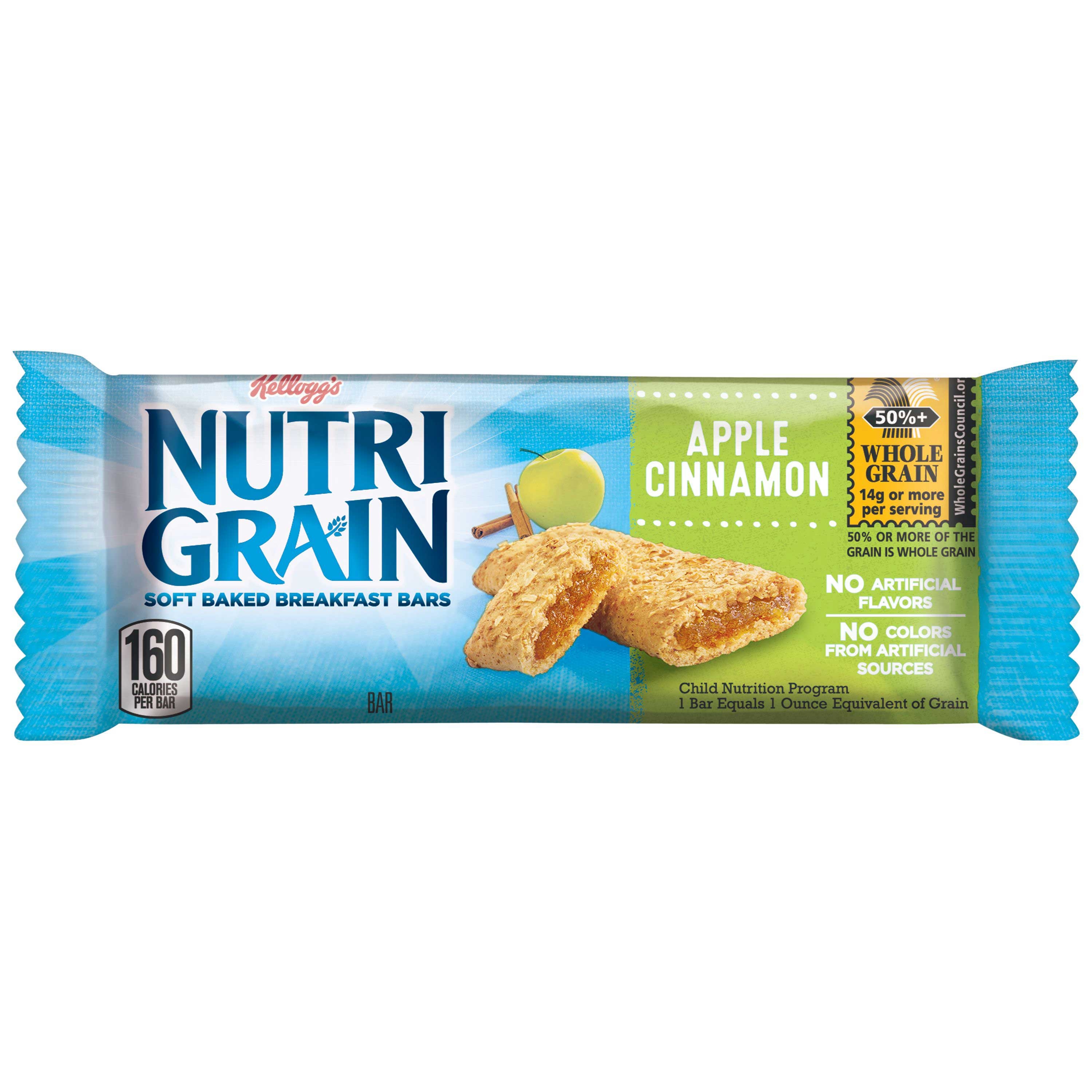 Nutrigrain Apple Cinnamon Cereal Bar, 1.55 Ounce -- 96 per case.