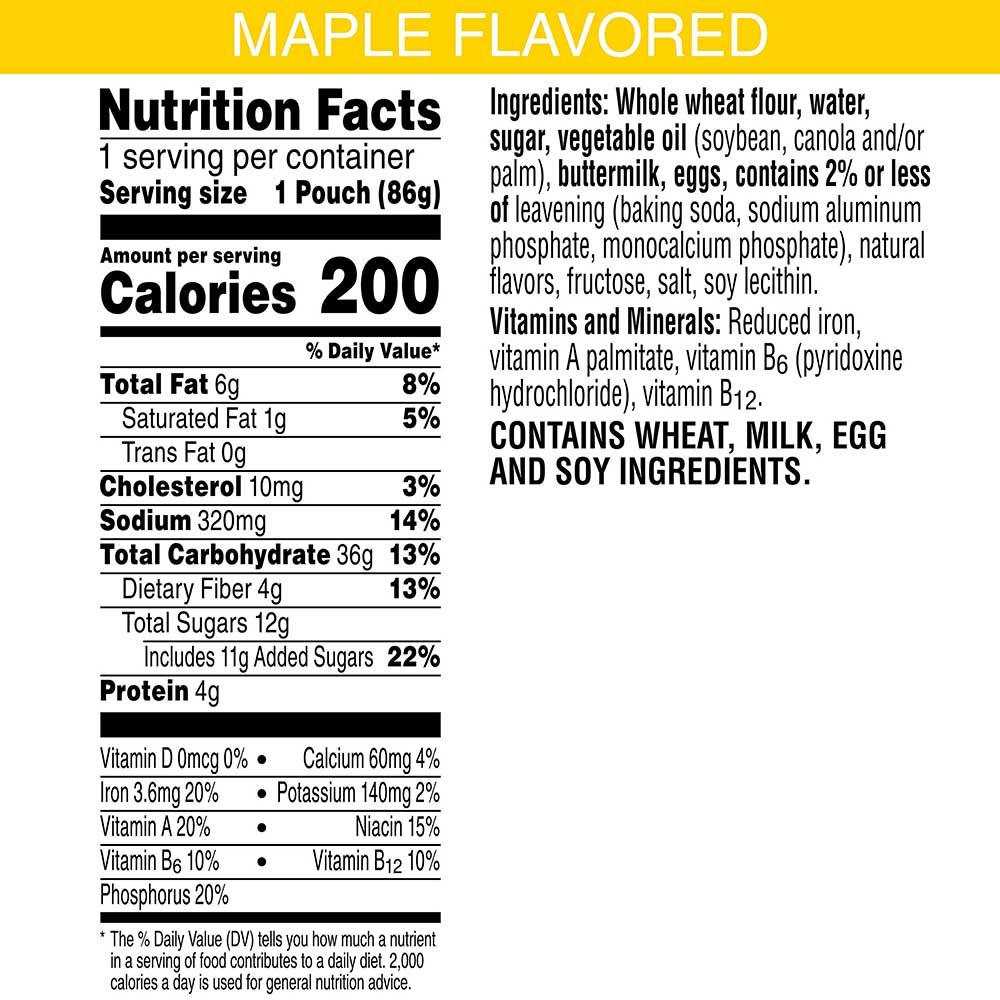 Eggo Minis Maple Flavored Pancake, 3.03 Ounce -- 72 per case.